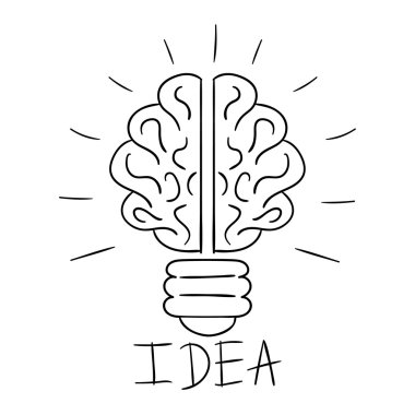Fikir lamba vektör simgesi