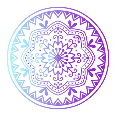 Mehendy mandala çiçek vektör çizim