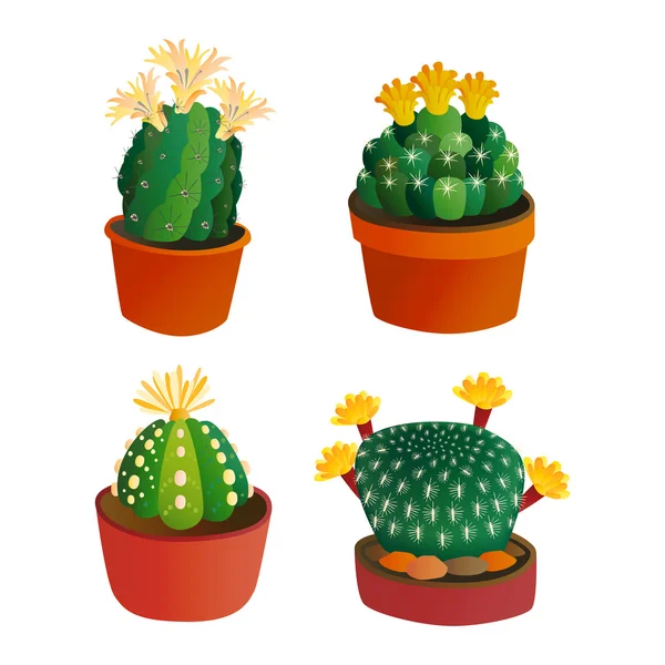 Linda planta de cactus de dibujos animados — Archivo Imágenes Vectoriales