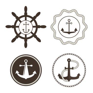 Çapa sembolleri vektör seti.