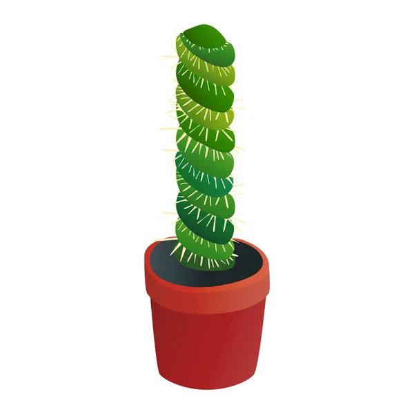 Linda planta de cactus de dibujos animados — Vector de stock