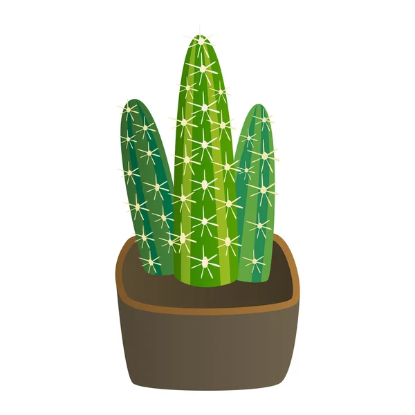 Linda planta de cactus de dibujos animados — Vector de stock