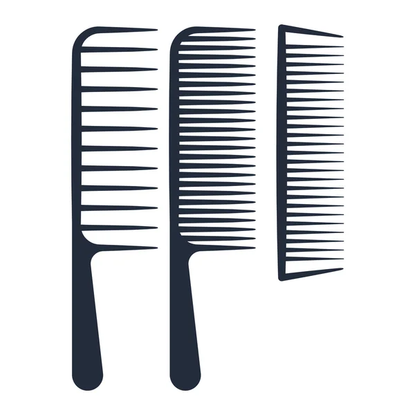 Ícones de pente profissional barbearia —  Vetores de Stock
