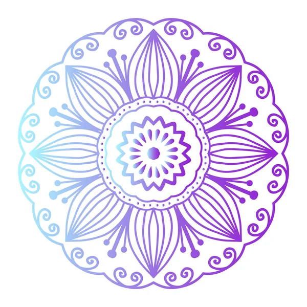Mehendy μάνταλα λουλούδι διανυσματικά εικονογράφηση — Διανυσματικό Αρχείο