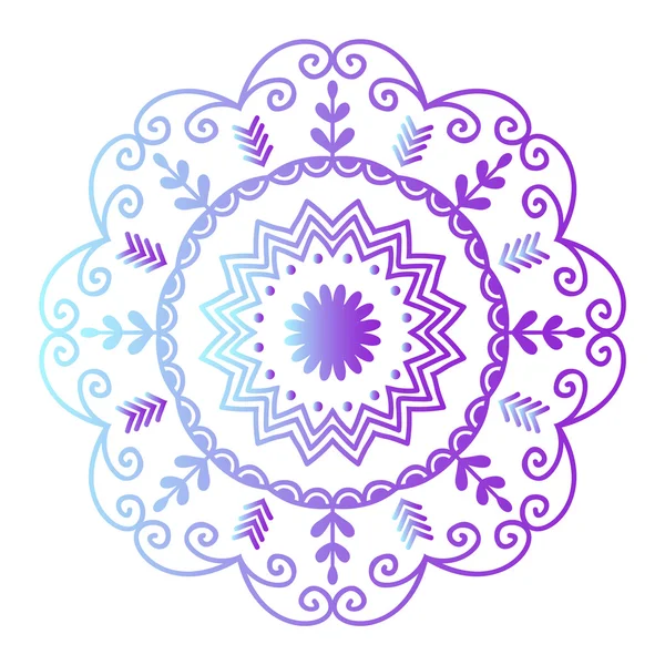 Illustration vectorielle fleur mandala Mehendy — Image vectorielle