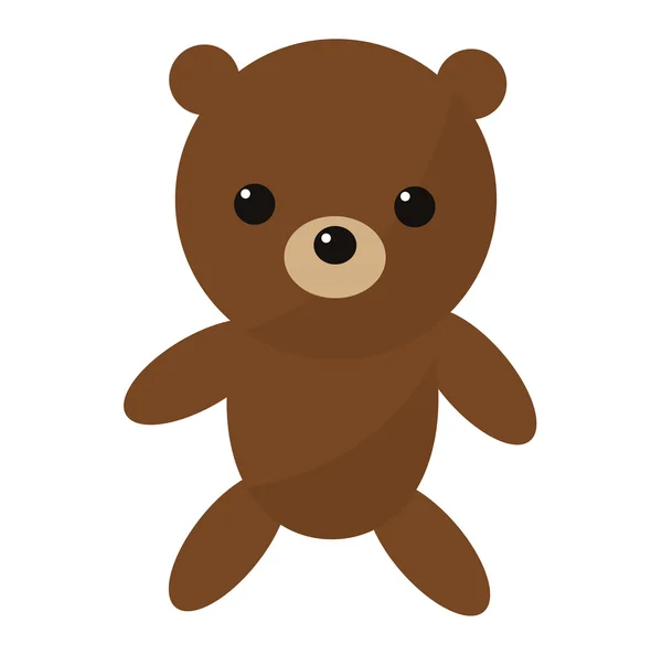 Presente brinquedo urso no fundo branco — Vetor de Stock