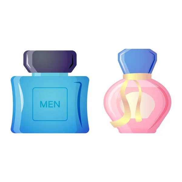 Conjunto de vetor de garrafa de perfume . —  Vetores de Stock