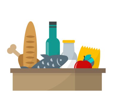 Günlük ürün vektör illüstrasyonu.