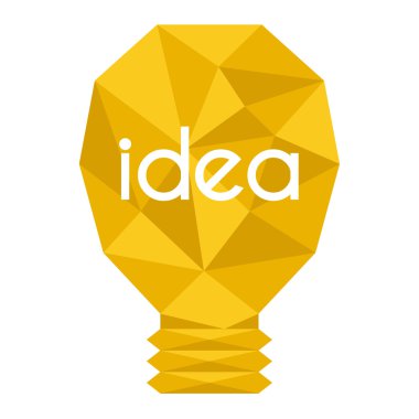 Fikir lamba vektör simgesi