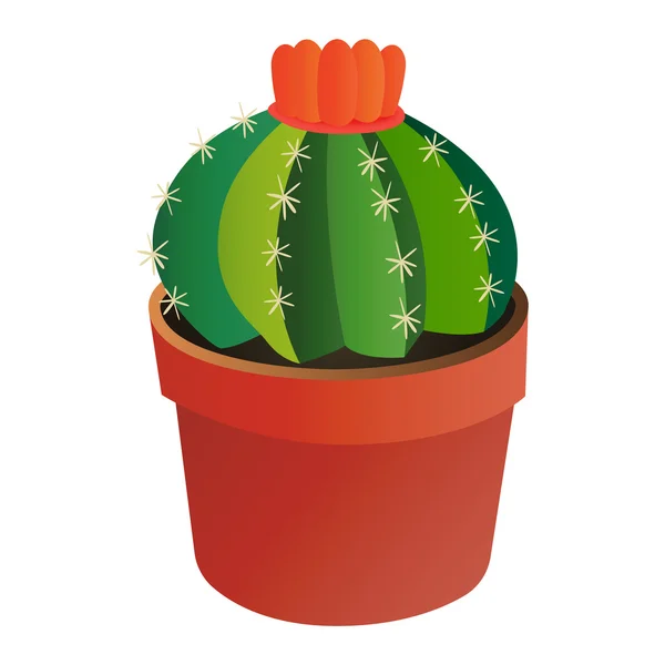 Plante de cactus dessin animé mignon — Image vectorielle