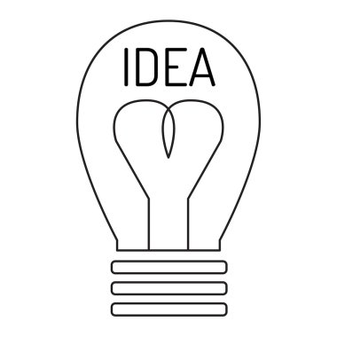 Fikir lamba vektör simgesi