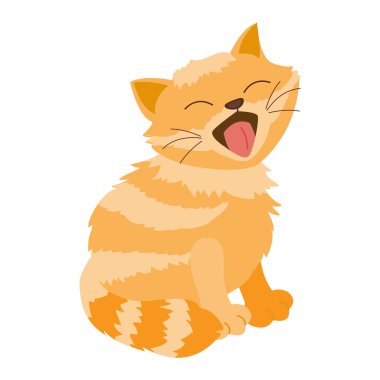 Çizgi film vektör kedi karakteri