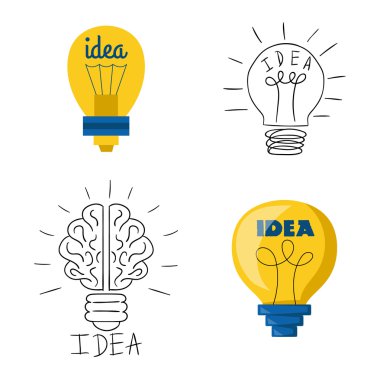 Fikir lamba vektör simgesi