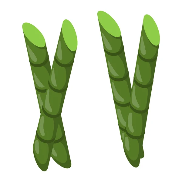 Illustration vectorielle de tige de bambou . — Image vectorielle