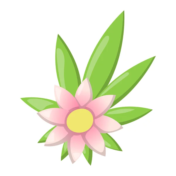 Blomma ikon färgglada växt natur vektor. — Stock vektor
