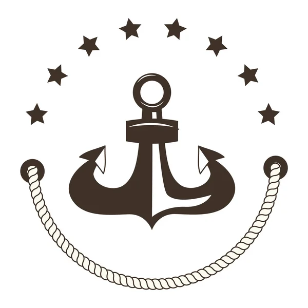 Insignia de vector de símbolos de ancla — Vector de stock