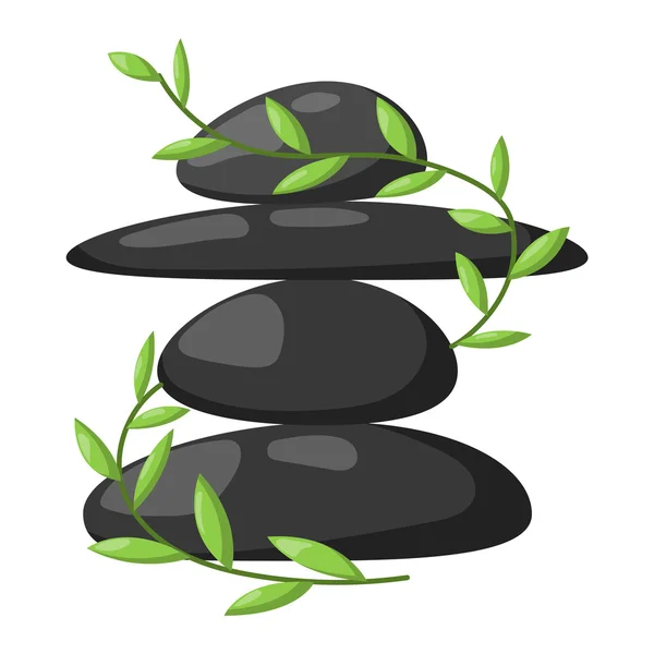 Spa pierres isolées vecteur illustration . — Image vectorielle