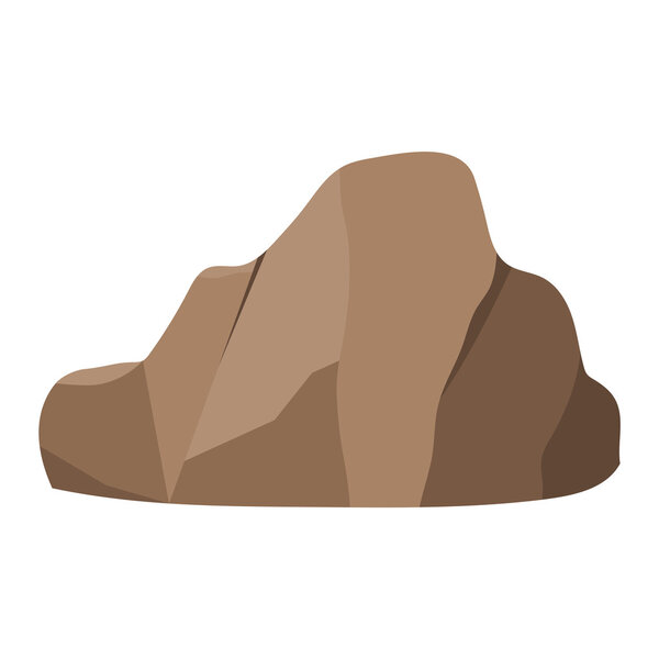 Rock stone vector icon