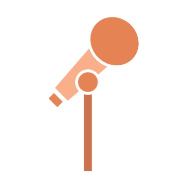 İzole mikrofon vektör simgeler