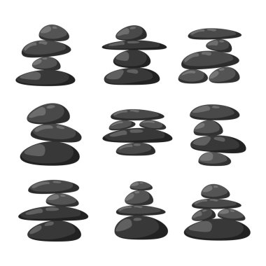 Spa taşlar izole vektör çizim.