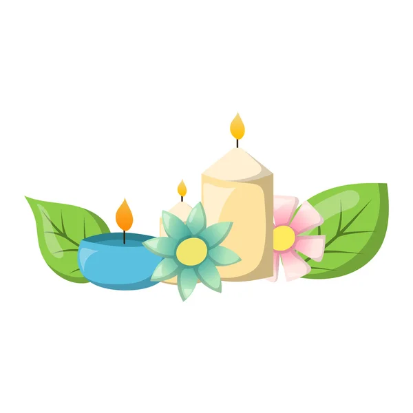 Aroma vela vector ilustración . — Archivo Imágenes Vectoriales