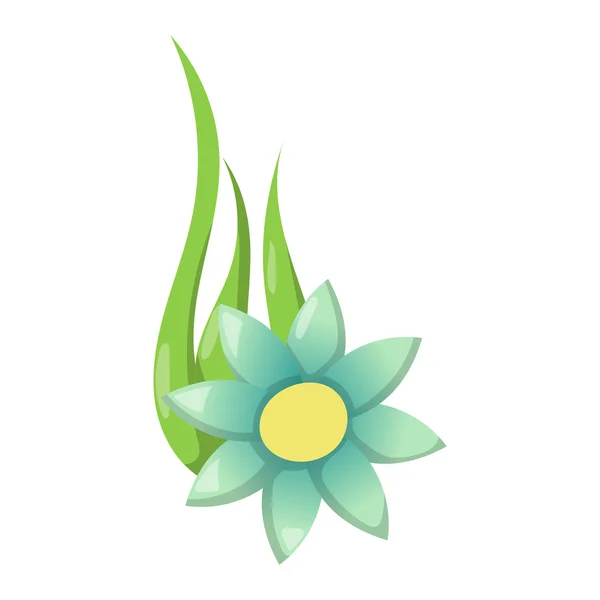 Bloem pictogram kleurrijke plant natuur vector. — Stockvector