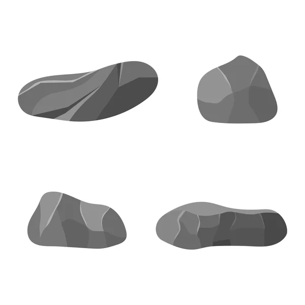 Векторные иконки камней и камней — стоковый вектор