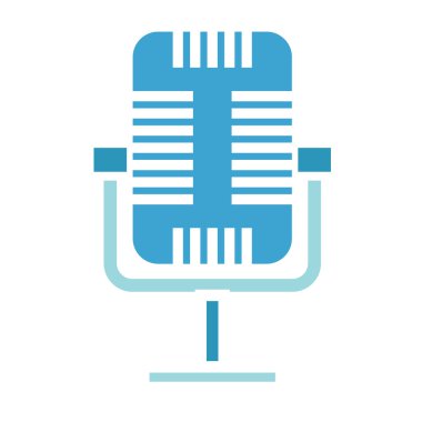 İzole mikrofon vektör simgeler