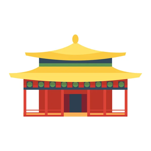 Hermosa Asia viaje templo vector — Archivo Imágenes Vectoriales