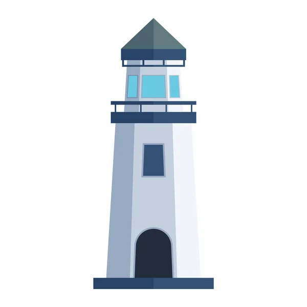 Vector cartoon flat lighthouse — Stock Vector