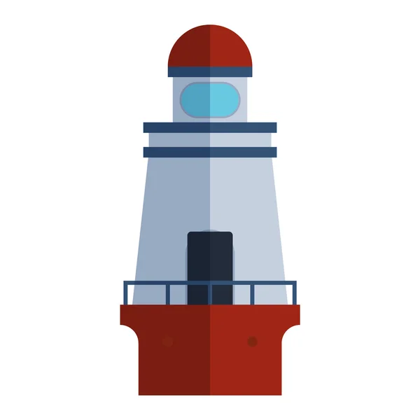 Vektor Cartoon flacher Leuchtturm — Stockvektor