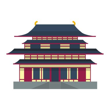 Güzel Asya seyahat etmek tapınak vektör