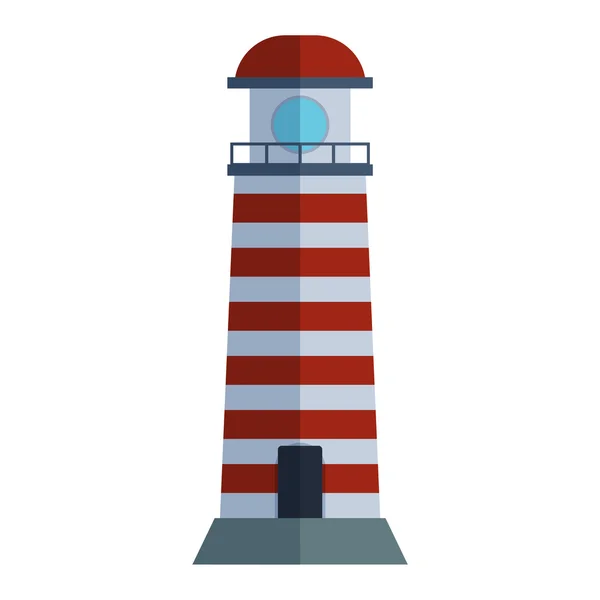 Vector desenho animado farol plano — Vetor de Stock