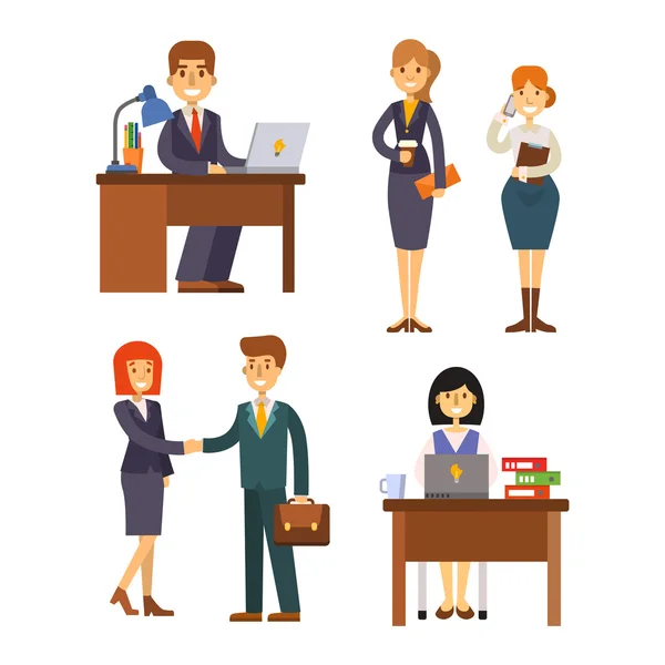 Business people vector set. — Stock Vector