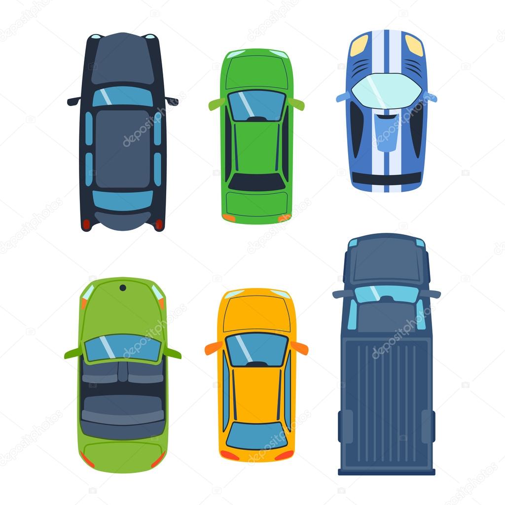 Car vehicle top view vector