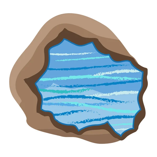 Icône vectorielle pierre minérale — Image vectorielle