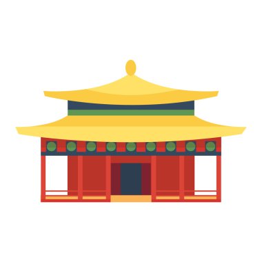 Güzel Asya seyahat etmek tapınak vektör