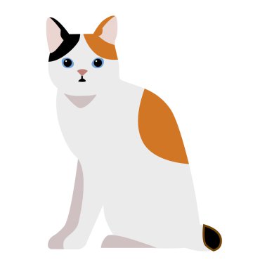 Çizgi film vektör kedi karakteri