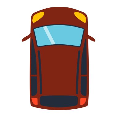 Araba üstten görünüm vektör