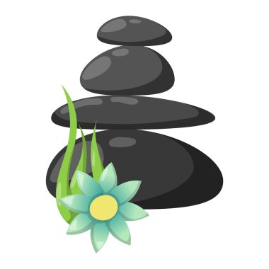 Spa taşlar izole vektör çizim.