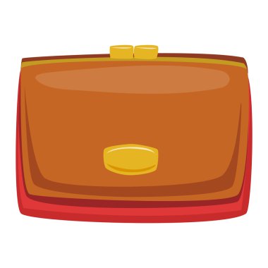 Açık çanta cüzdan vektör çizim