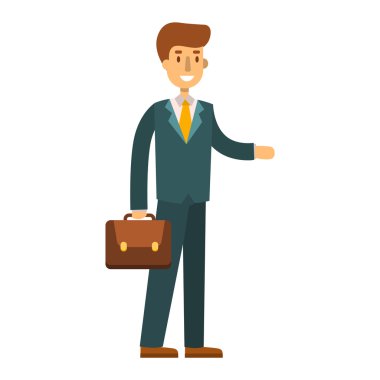 İş adamı siluet vektör