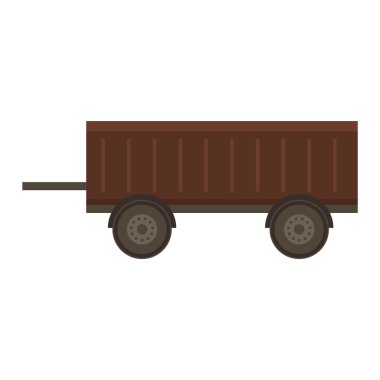 Araç römork vektör çizim.