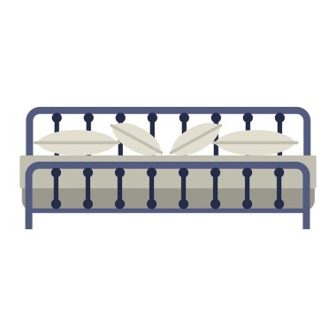 İzole vektör yatak simgesi