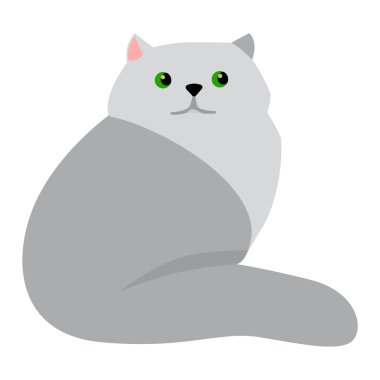 Çizgi film vektör kedi karakteri