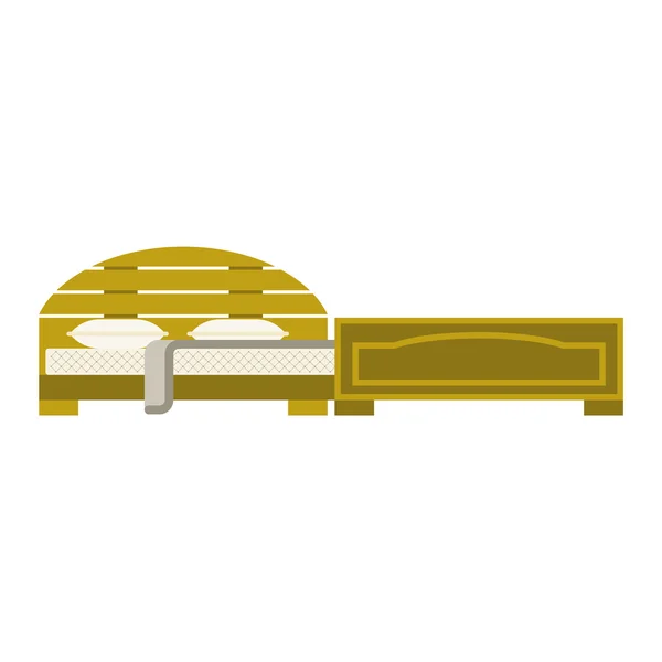 Vector cama icono aislado — Vector de stock