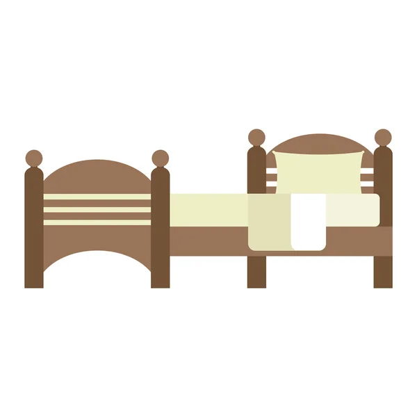 Vector bed icon isolated — Stock Vector