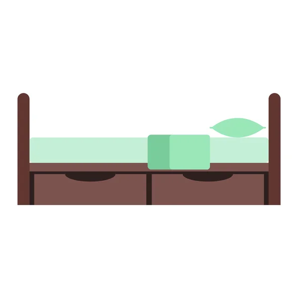 Vector cama icono aislado — Vector de stock