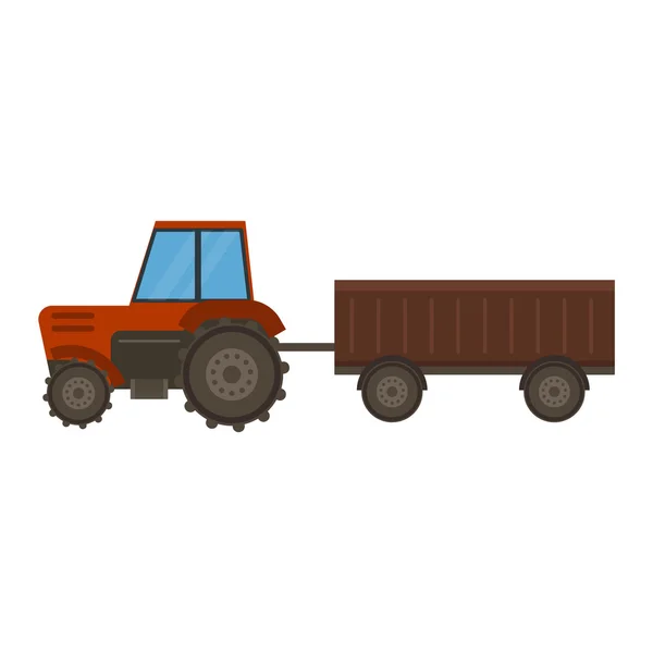 Vektor pertanian traktor kendaraan - Stok Vektor