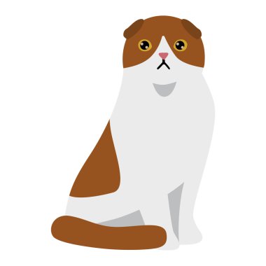 Çizgi film vektör kedi karakteri